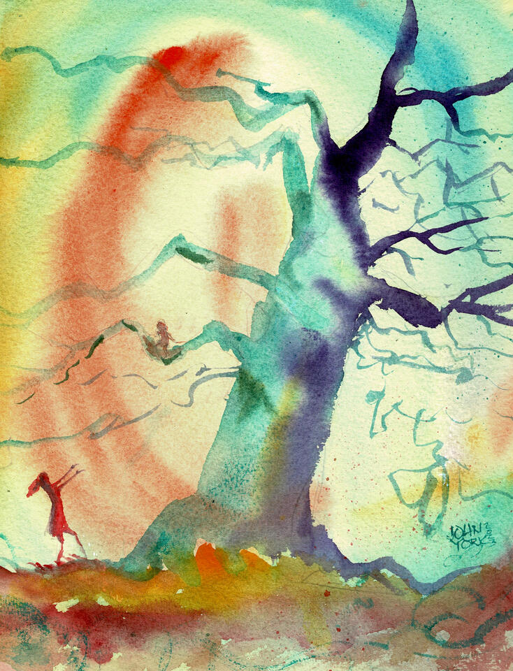 I'll Catch You, Watercolor by John Randall York